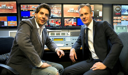 Zu Gast in der »Anstalt« von Claus von Wagner (l.) und Max Uthof...