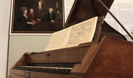 Hammerflügel von Anton Walter, auf dem Mozart in Wien Klavierkon...