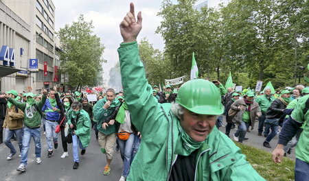 Gemeinsam gegen Sozialkahlschlag: Die Gewerkschaften hatten am D...