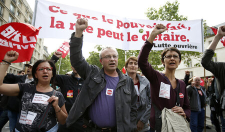 Proteste gegen das Arbeitsgesetz der Regierung in Paris (26. Mai...
