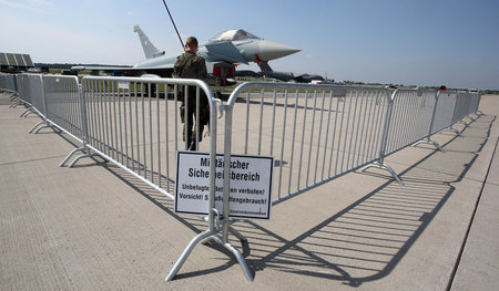 Zeigen, was man hat: Eurofighter der BRD-Luftwaffe auf der ILA i...