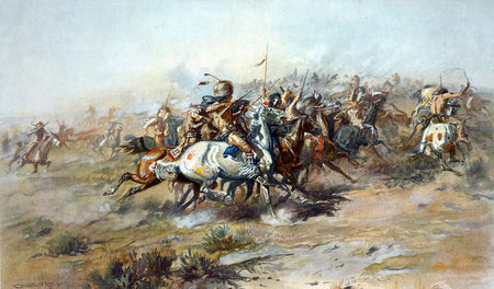 Eine Übermacht von Kriegern schlug US-Soldaten unter Custer in d...
