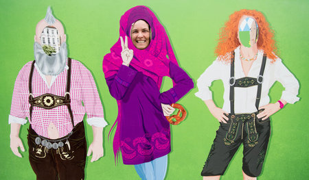 Installation der Grünen am 31. Mai in der Münchner Innenstadt fü...