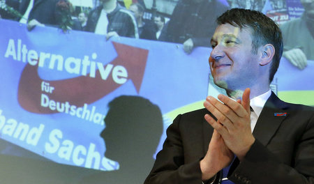Andre Poggenburg, der AfD-Chef Sachsen-Anhalts, ist auch innerpa...