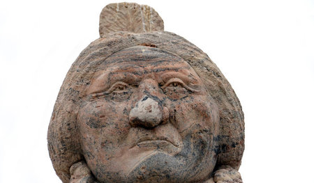 Büste vom Grab des Sioux-Häuptlings Sitting Bull in South Dakota