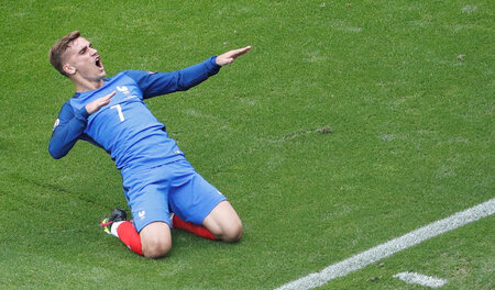 So jubelt der Poststrukturalismus: Antoine Griezmann nach dem 2:...
