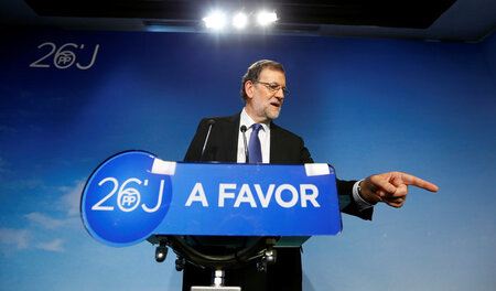 Der geschäftsführende spanische Ministerpräsident Mariano Rajoy ...