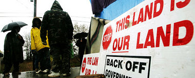 Straßenblockade am Sonntag in Caledonia