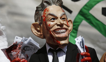 Protest am Mittwoch in London: Anthony Blair ließ den Irak beset...