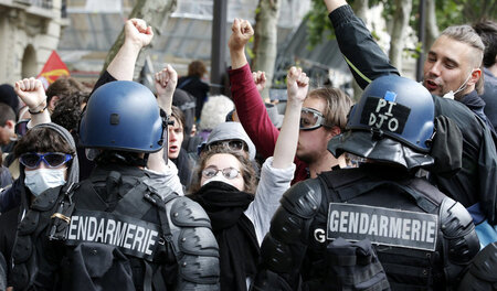 Jugendliche protestieren anlässlich eines landesweiten Aktionsta... Jugendliche protestieren anlässlich eines landesweiten Aktionsta...
