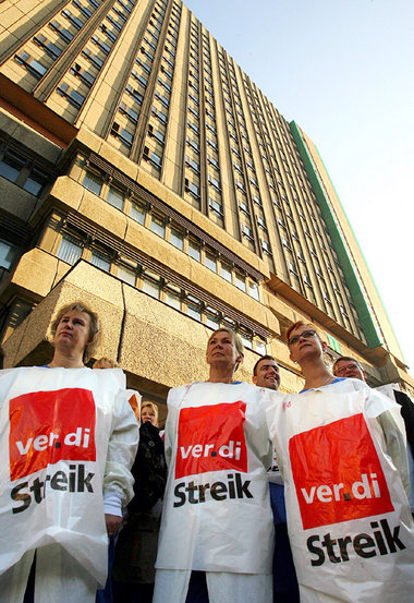 September 2006: OP-Beschäftigte der Charité im Streik