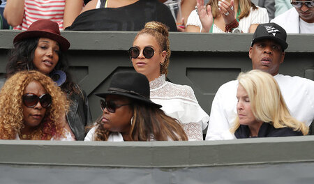 Beyoncé und Jay Z am Samstag im All England Lawn Tennis & Croque... Beyoncé und Jay Z am Samstag im All England Lawn Tennis & Croque...