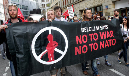 Warschau, 9. Juli, internationale Demonstration: »Belgien sagt n...