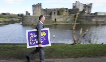 Auf dem Weg zur »Partei der 52 Prozent«? UKIP-Kandidat Sam Gould...
