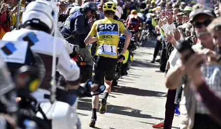 Er läuft und läuft und läuft: Toursieger Froome bei einem histor...