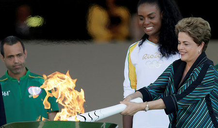 Feuer und Flamme: Während der Olympischen Spiele von Rio de Jane...