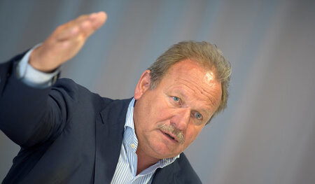 ver.di-Chef Bsirske am 21. Juni auf dem Sächsischen Rentengipfel...