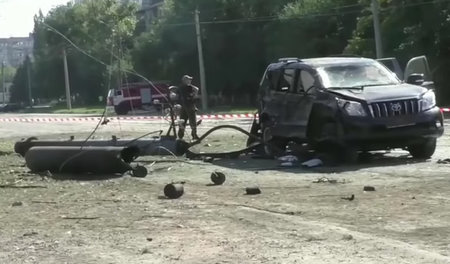 Gescheiterter Mordversuch: Am Samstag detonierte in Lugansk nebe...