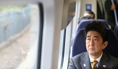 Mag Züge: Premierminister Shinzo Abe. Die größte Einzelsumme aus...