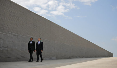 US-Präsident Barack Obama besucht mit seinem argentinischen Amts...