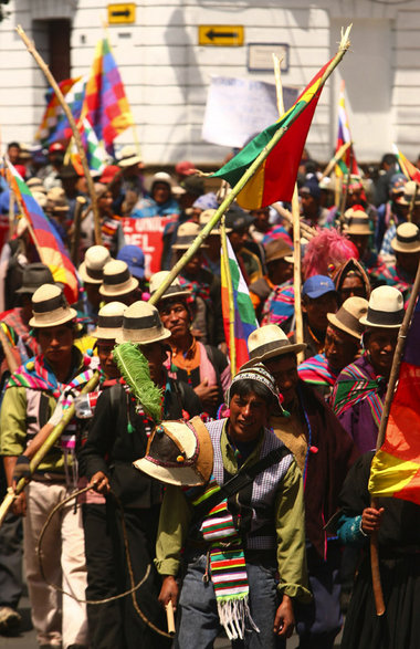 Demo in Sucre am Montag