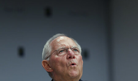Bundesfinanzminister Wolfgang Schäuble (CDU) auf dem European Ba...