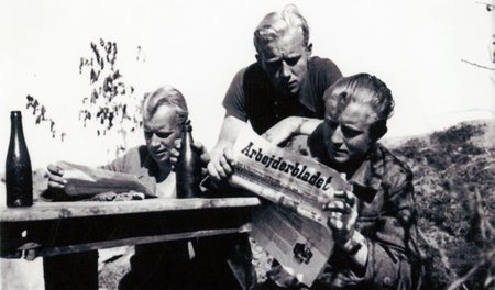 Harald, Kai und Aage Nielsen (von links) 1936 in Spanien