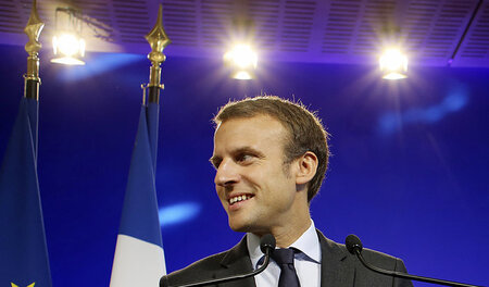 Sonnenkönig in spe: Emmanuel Macron bei der Zeremonie zur Überga...