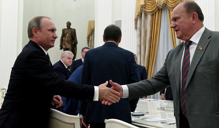 Gegenspieler in der russischen Politik: Präsident Wladimir Putin...