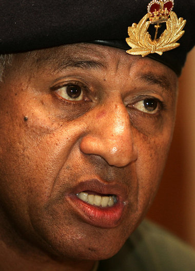 Angst vor Expremier? Putschistenchef Bainimarama Angst vor Expremier? Putschistenchef Bainimarama