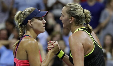 »Winning ugly« bleibt Kerbers größtes Talent: Kvitova (r.) gratu...