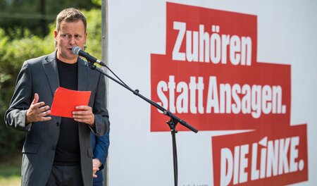 Klaus Lederer, Spitzenkandidat der Linkspartei zur Wahl des Abge... Klaus Lederer, Spitzenkandidat der Linkspartei zur Wahl des Abge...