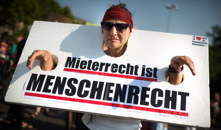 Demo gegen Vertreibung alteingesessener Mieter aus den Innenstad...