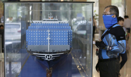 Bald nur noch Ausstellungstück? Modell eines Riesencontainerfrac...