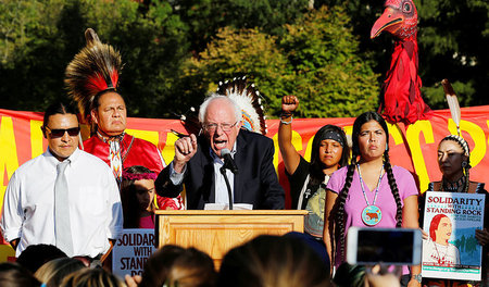 Protest gegen Pipeline: Bernard Sanders spricht am 13. September... Protest gegen Pipeline: Bernard Sanders spricht am 13. September...
