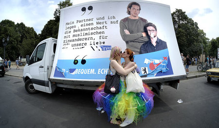 Im Berliner Wahlkampf versuchte die AfD, unter Schwulen und Lesb...