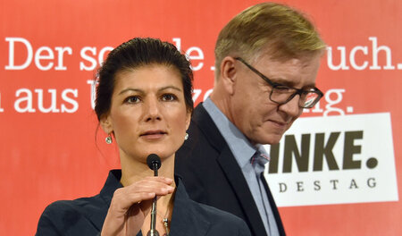 Linke-Bundestagsfraktionschefs Sahra Wagenknecht und Dietmar Bar... Linke-Bundestagsfraktionschefs Sahra Wagenknecht und Dietmar Bar...