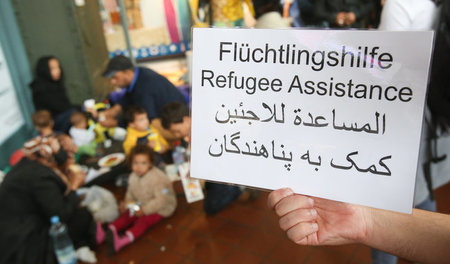 Empfang von Flüchtlingen im Hamburger Hauptbahnhof (September 20...