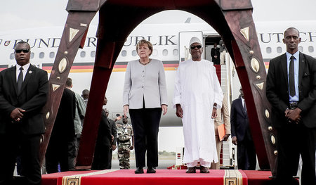 Malis Präsident Ibrahim Boubacar Keita empfing die deutsche Kanz...