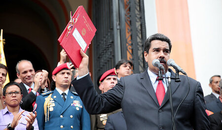 Am Freitag präsentierte Venezuelas Präsident Nicolás Maduro in C...
