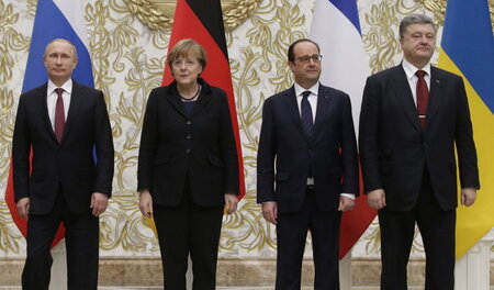 »Normandie-Format«: Wladimir Putin, Angela Merkel, François Holl...