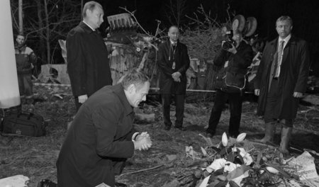 Der damalige russische Ministerpräsident Wladimir Putin und Dona...