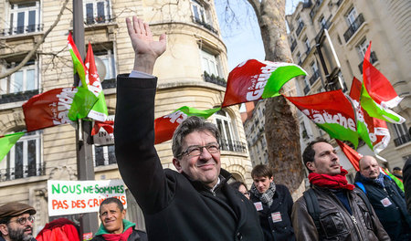 Für viele französische Linke ein Hoffnungsträger: Jean-Luc Mélen... Für viele französische Linke ein Hoffnungsträger: Jean-Luc Mélen...