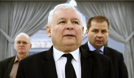 Pis-Parteichef Jaroslaw Kaczynski während einer Sitzung des Parl...