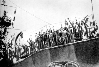Meeting auf dem Panzerkreuzer Potemkin, Juni 1905