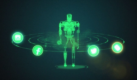 Mittels Social Bots wird in den Netzwerken Facebook, Twitter ode... Mittels Social Bots wird in den Netzwerken Facebook, Twitter ode...