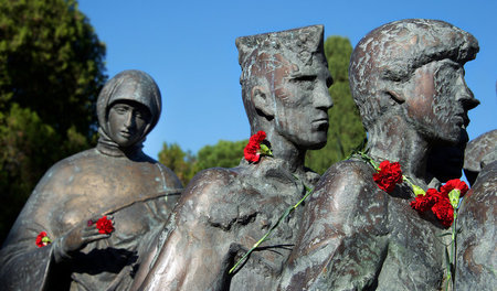 Internationalisten: Rote Nelken am Denkmal für die sowjetischen ...