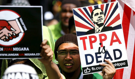 Protest gegen das TPP am 23. Januar in Kuala Lumpur Protest gegen das TPP am 23. Januar in Kuala Lumpur