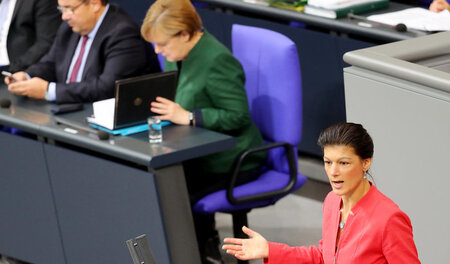 Sahra Wagenknecht (Die Linke) kritisierte am Mittwoch den Regier...