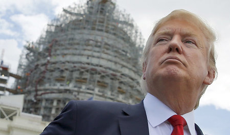 Der designierte US-Präsident Donald Trump vor dem Capitol in Was...